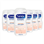 Sanex Expert Skin Health Soothing Bath Soak 450ml x6 | Sensitive Skin Foam by Sanex