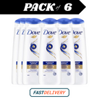 Dove Intense Repair Shampoo 250ml x6 | Nourishing Care for Damaged Hair 1500ml by Dove
