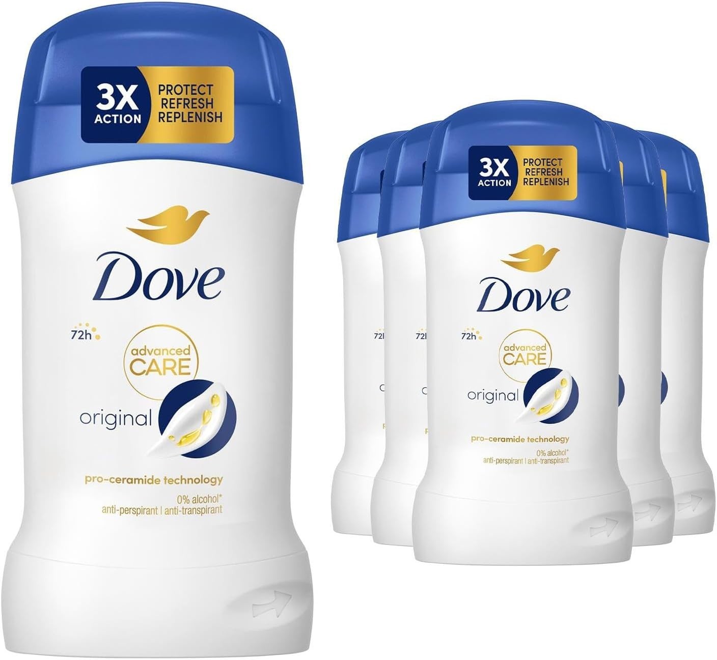 Dove Advanced Care Anti-Perspirant Cream Stick Original 50ml Pack of 6 Women by Dove