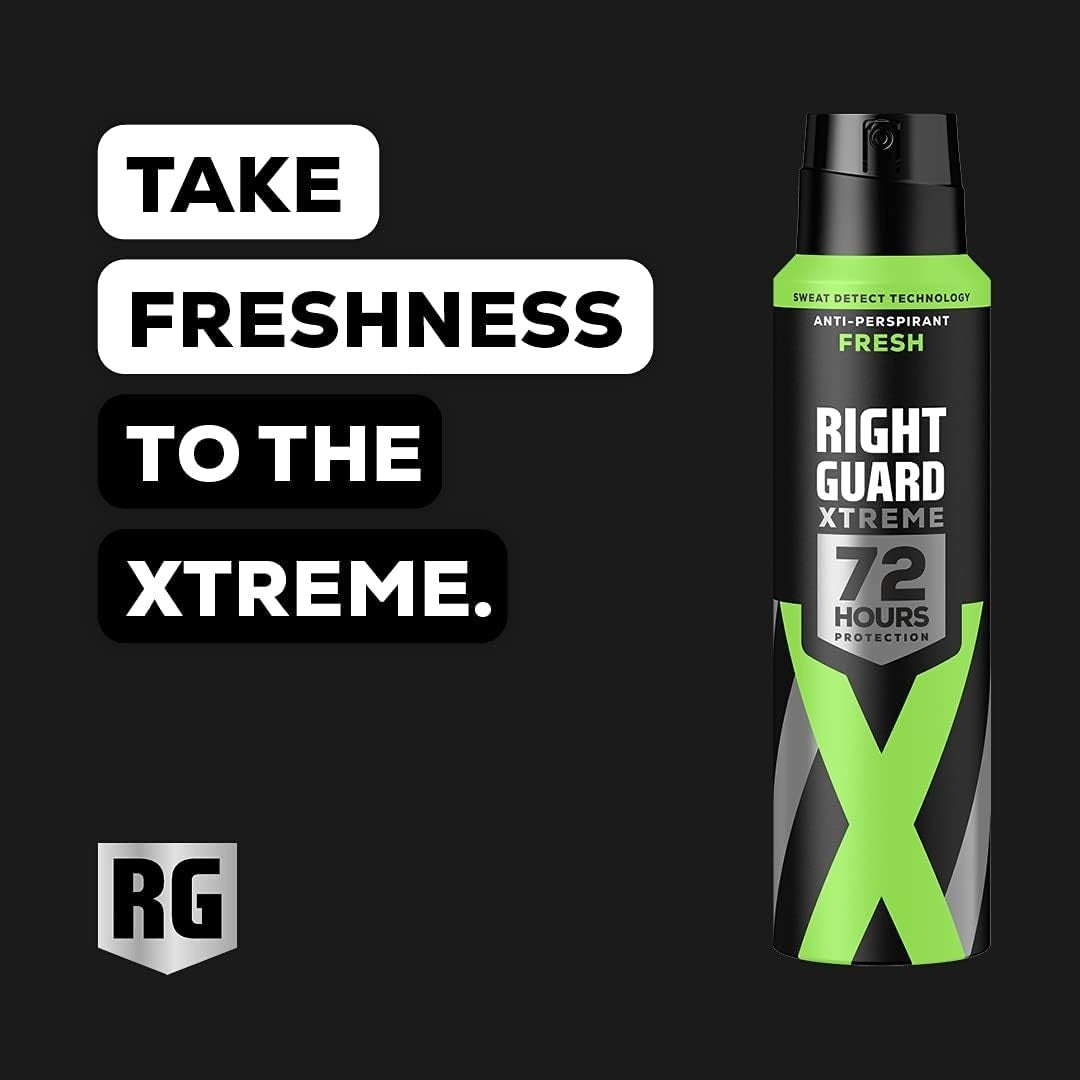 Right Guard Men’s Deodorant Xtreme Fresh 72H Anti-Perspirant Spray 6x150ml by Right Guard