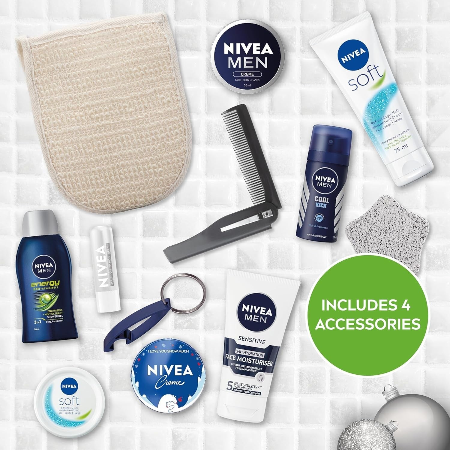 NIVEA MEN Advent Calendar 2024 Gift Set | 24 Pc Grooming & Skincare for Him by NIVEA