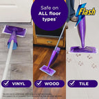 Flash Power Spray Mop Starter Kit with 1 Washable & 17 Disposable Pads, Floor by Flash