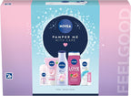 NIVEA Pamper Me With Care Gift Set 6pc | Women’s Skincare Moisturising Bundle by NIVEA