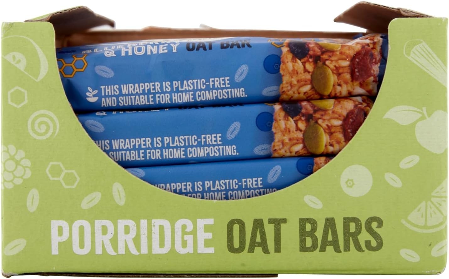 Stoats Blueberry & Honey Porridge Oat Bars 24 x 42g Individually Wrapped by Stoats