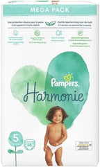 Pampers Harmony Size 5 Baby Nappies 58 Count | Soft Cotton, Alcohol-Free by Pampers