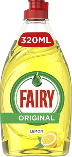 Fairy Lemon Washing Up Liquid LiftAction 10x320ml Pack Dishwashing Liquid by Fairy