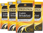 Twinings Decaf English Breakfast Tea 200 Bags 4x50 Multipack Black Tea Box by Twinings