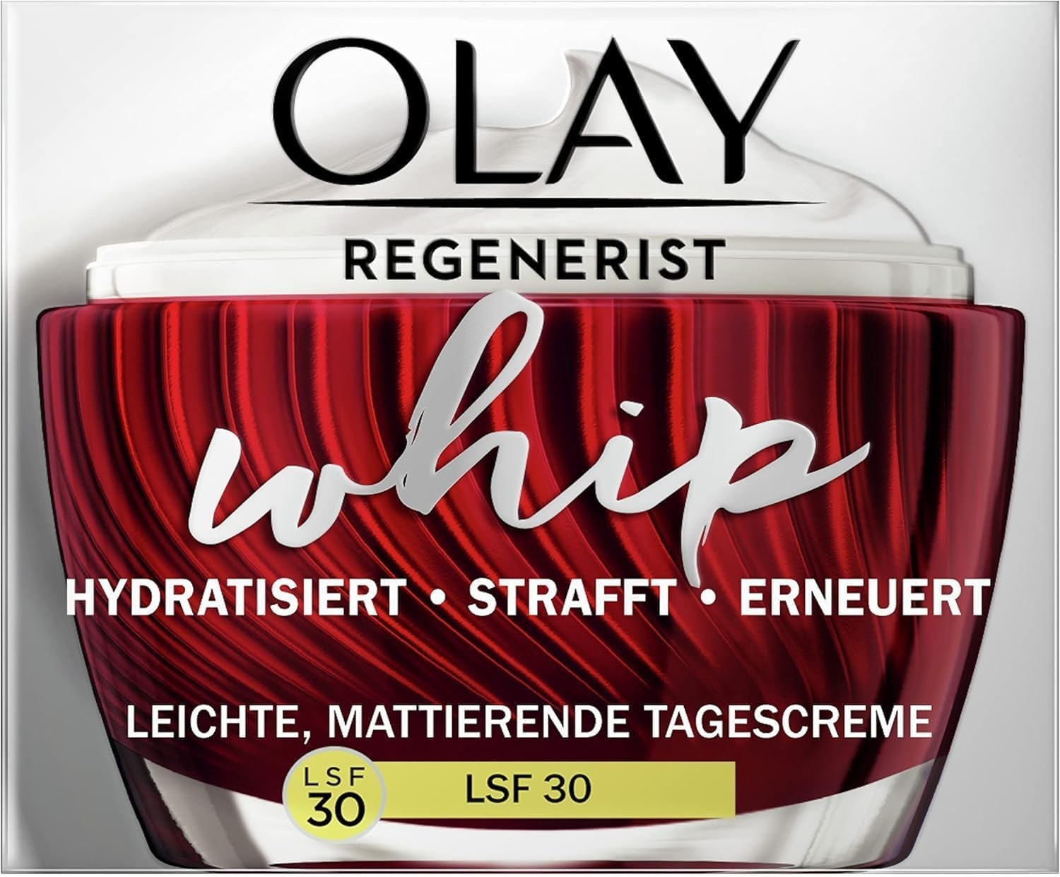 Olay Regenerist Whip Day Cream SPF 30 50ml | Lightweight Anti-Ageing Moisturiser by Olay