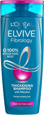 L’Oreal Elvive Fibrology Shampoo 400ml x6 | Thickening for Thin Hair, Deep Clean by L'Oreal Paris