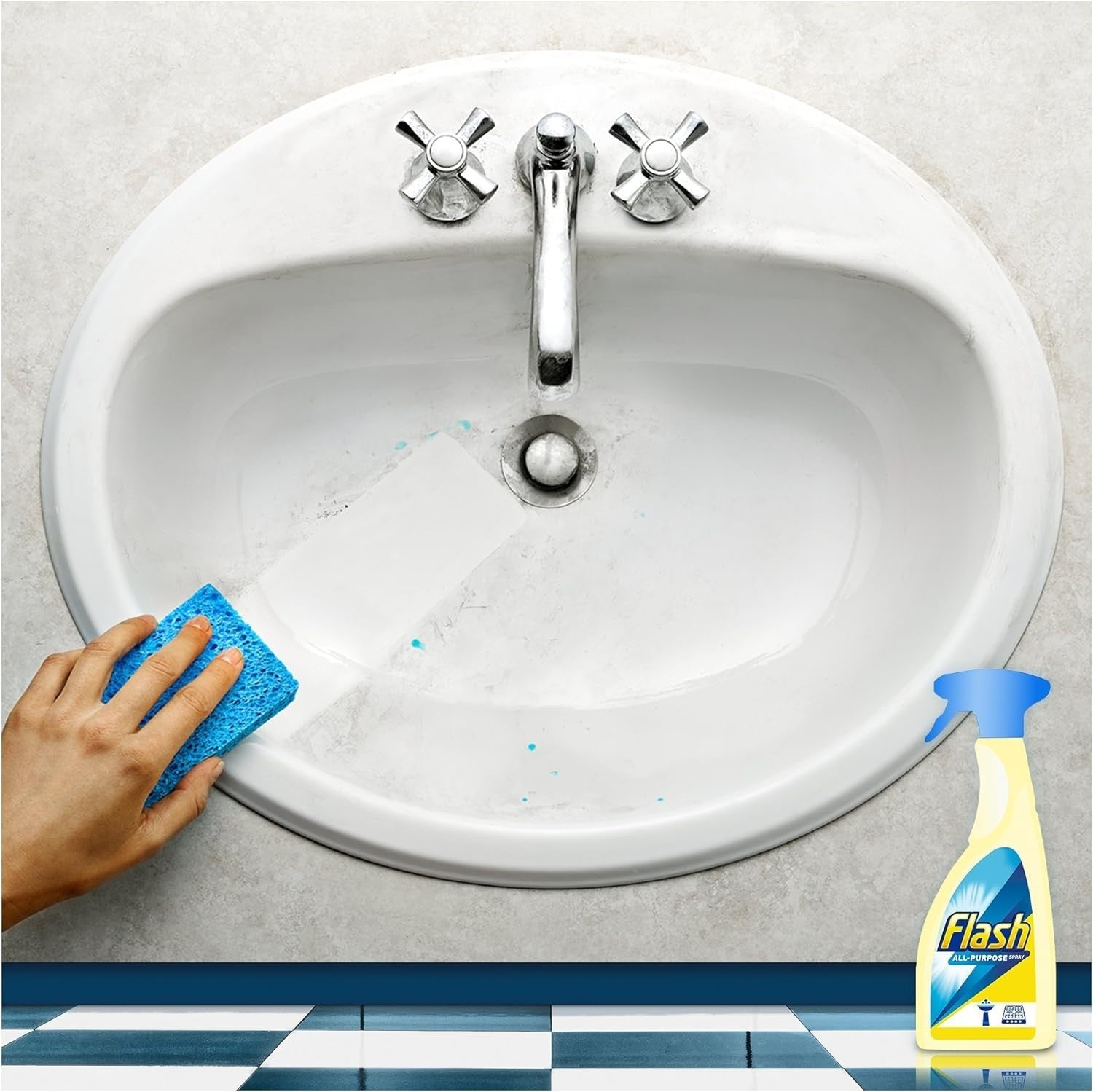 Flash Bathroom Cleaning Spray 450ml x10 | Removes Soap Scum & Fresh Scent by Flash