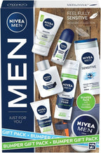 NIVEA MEN Sensitive Skincare Gift Set | Shower Gel, Face Wash, Balm & More by Nivea Men