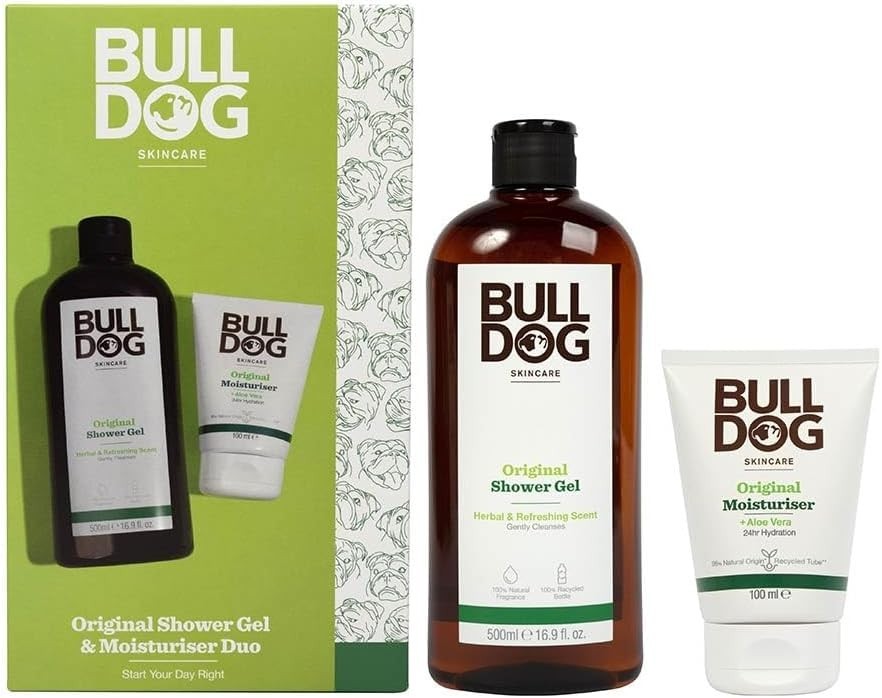 Bulldog Skincare Original Body Care Duo Gift Set | Shower Gel & Moisturiser Men by BULLDOG