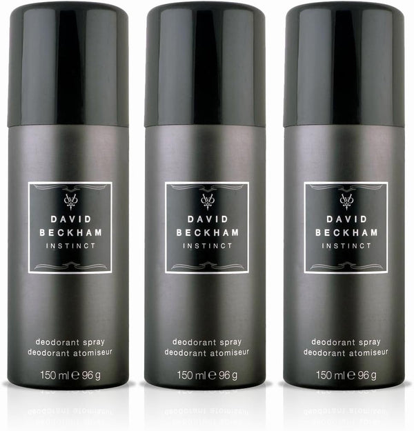 David Beckham Instinct Body Spray Deodorant 3 Pack 150ml