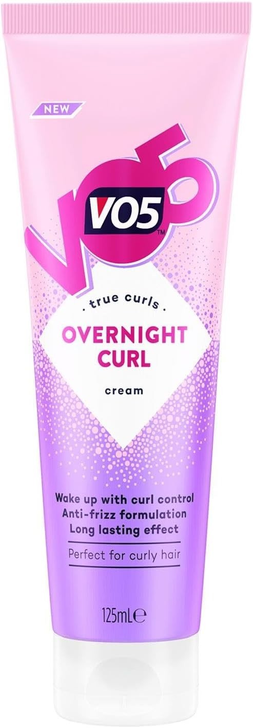 VO5 Overnight Curl Cream 125ml x4 Anti-Frizz Curl Enhancer Mango & Rosemary by V05