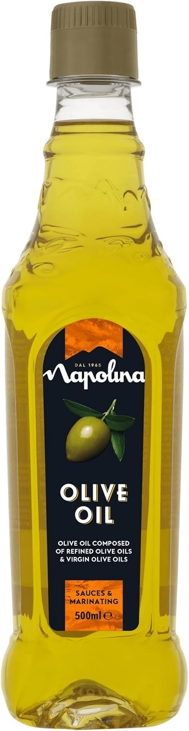 Napolina Olive Oil 500ml Bottle | Pure Olive Oil for Cooking, Frying & Baking