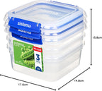 Sistema Food Storage Containers 1.15L 3 Pack BPA Free Airtight Clear by Sistema