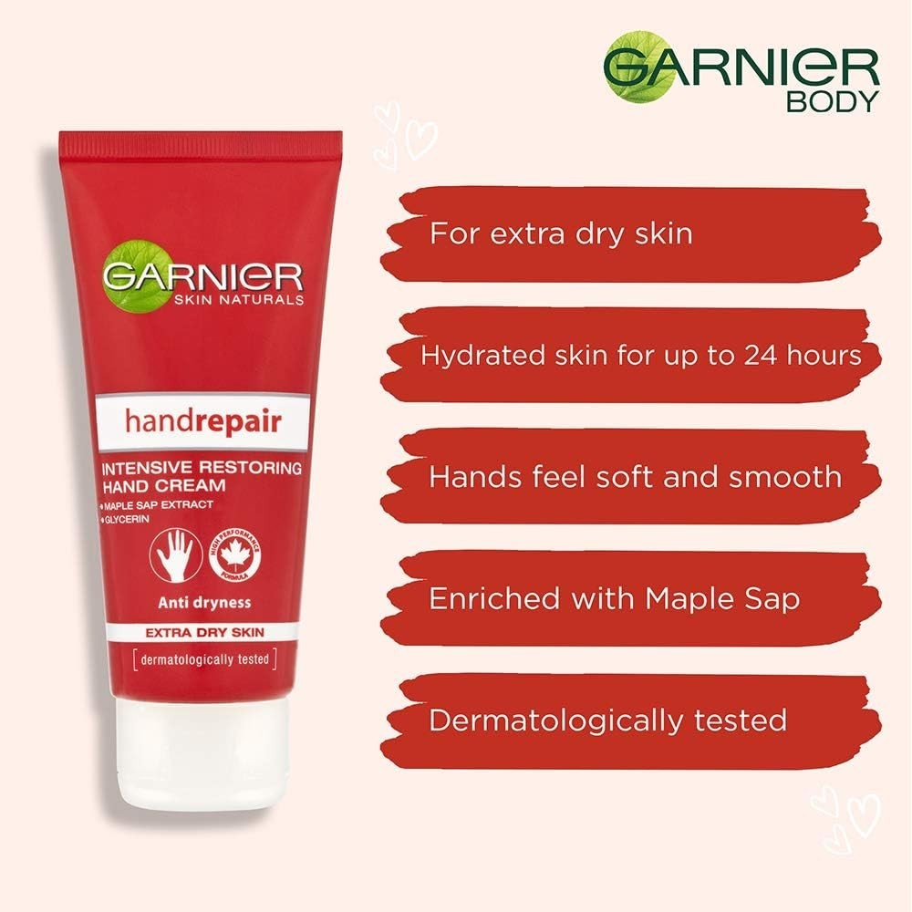Garnier Hand Repair Cream 100ml | Intensive Moisturiser for Dry Sensitive Skin by Garnier