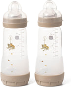 MAM Easy Start Anti-Colic Baby Bottles 2x320ml | Self-Sterilising | Size 3 Teats by MAM
