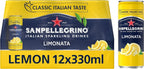 San Pellegrino Sparkling Lemon Drink 12x330ml Cans Classic Italian Soft Drink by San Pellegrino