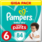 Pampers Baby-Dry Pants Size 6 Nappies with Air Channels 84 Pack Disposable by Pampers