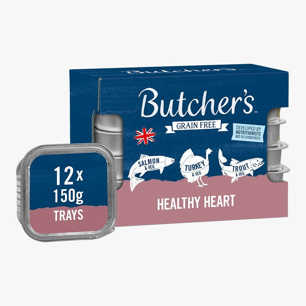 Butcher's Healthy Heart Wet Dog Food Trays 150g Complete Balanced Nutrition by BUTCHER'S