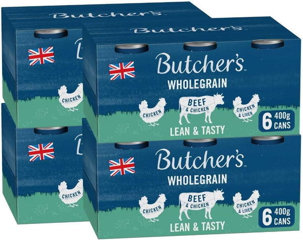 Butchers Lean And Tasty Wet Dog Food 24x400g Variety Pack