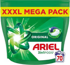 Ariel All in One Pods Laundry Capsules 70 Wash Pack of 1 or 140 Wash Pack of 2 by Ariel