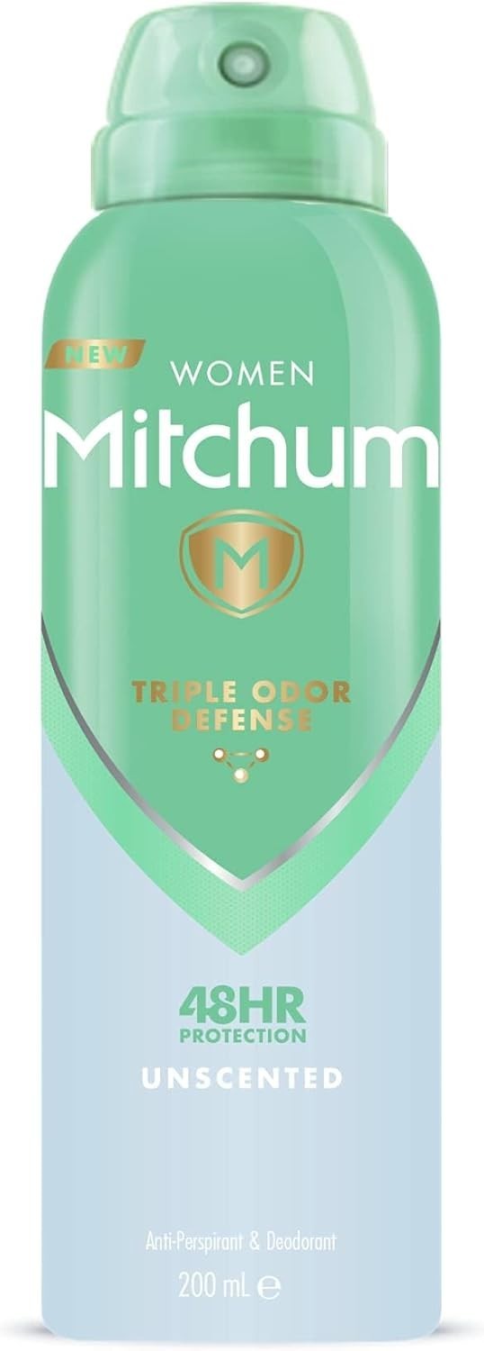 Mitchum Women 48HR Antiperspirant Deodorant Spray Unscented 200ml - 3 Pack by Mitchum
