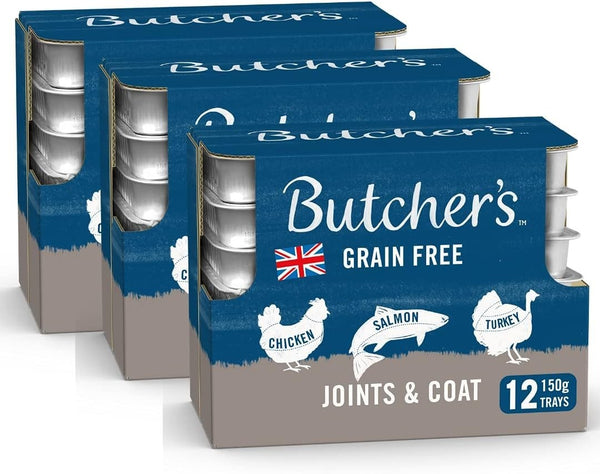 Butcher's Joints & Coat Wet Dog Food Trays Variety 150g –Healthy Skin & Mobility