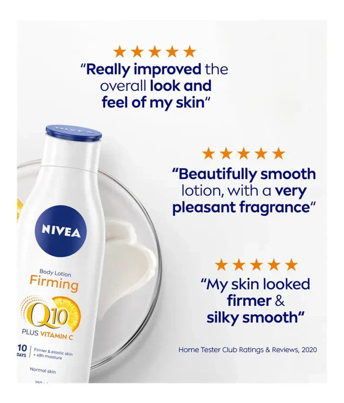 NIVEA Q10 + Vitamin C Firming Body Lotion 400ml Pack of 2 & Soft Cream Moisturis by NIVEA