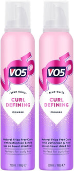 VO5 Curl Defining Mousse 200ml Pack of 2 | Frizz Control & Heat Protection by VO5