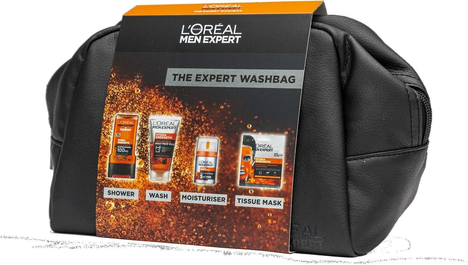 L'Oreal Men Expert Hydra Energetic Washbag Gift Set Moisturiser Face Wash Gel by L'Oreal Paris