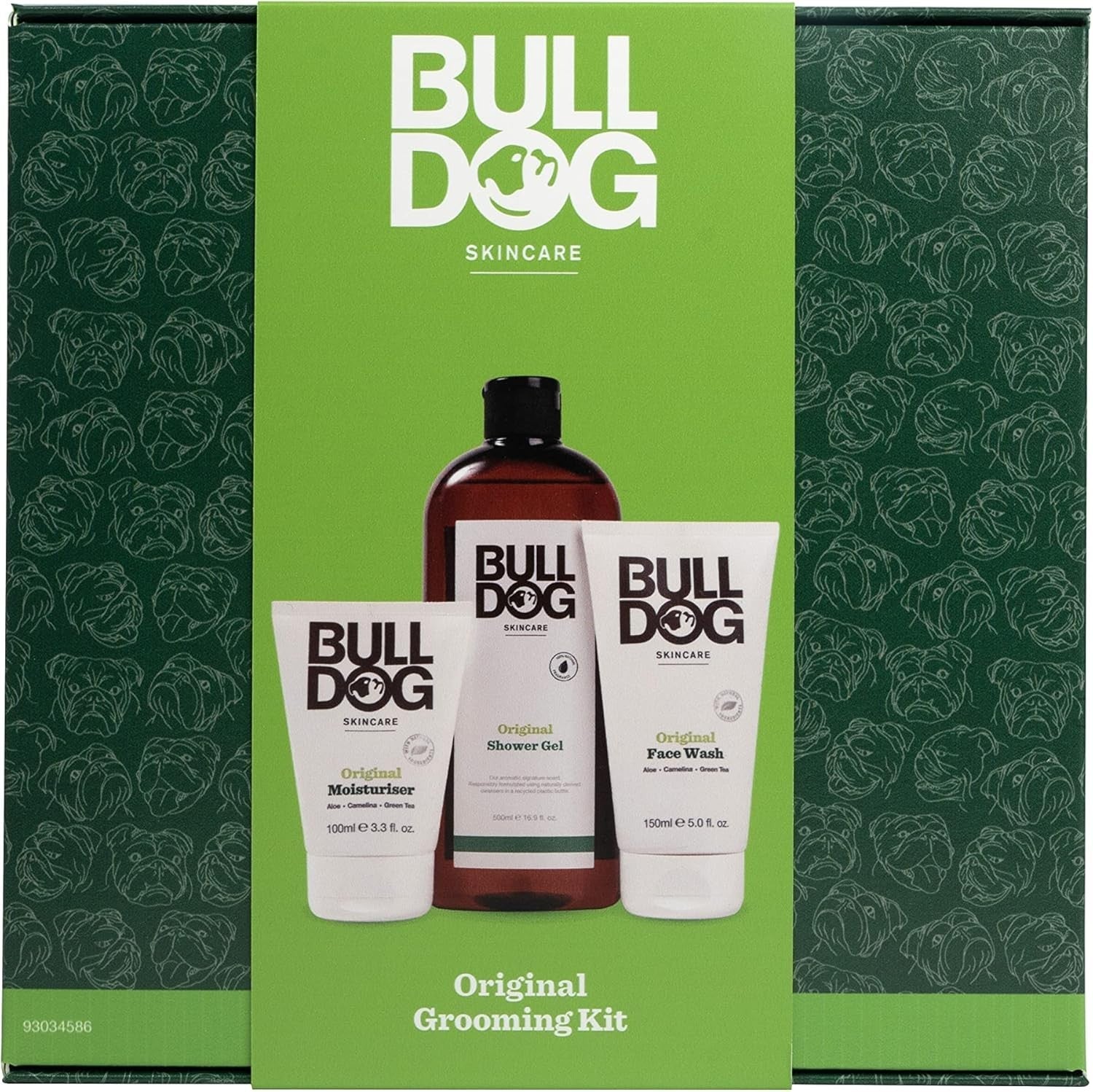 BULLDOG Skincare Original Grooming Kit Men’s Face Wash, Shower Gel & Moisturiser by BULLDOG