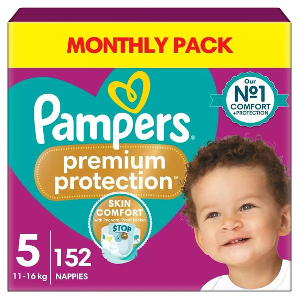 Pampers Baby Dry Nappy Size 5 11-16Kg Premium Soft Monthly Pack 152pcs