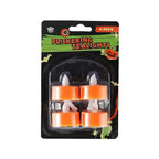 Halloween Flickering LED Tealight Candles 4 Pack with Batteries Orange by Unbranded