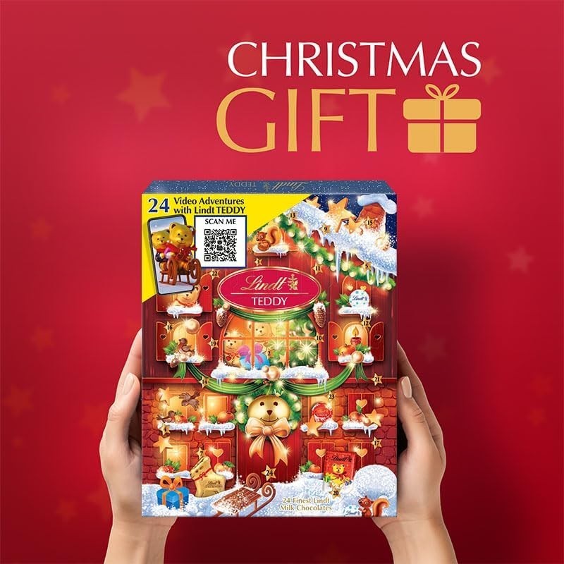 Lindt Teddy Milk Chocolate Advent Calendar 2025 250g Christmas Gift by Lindt