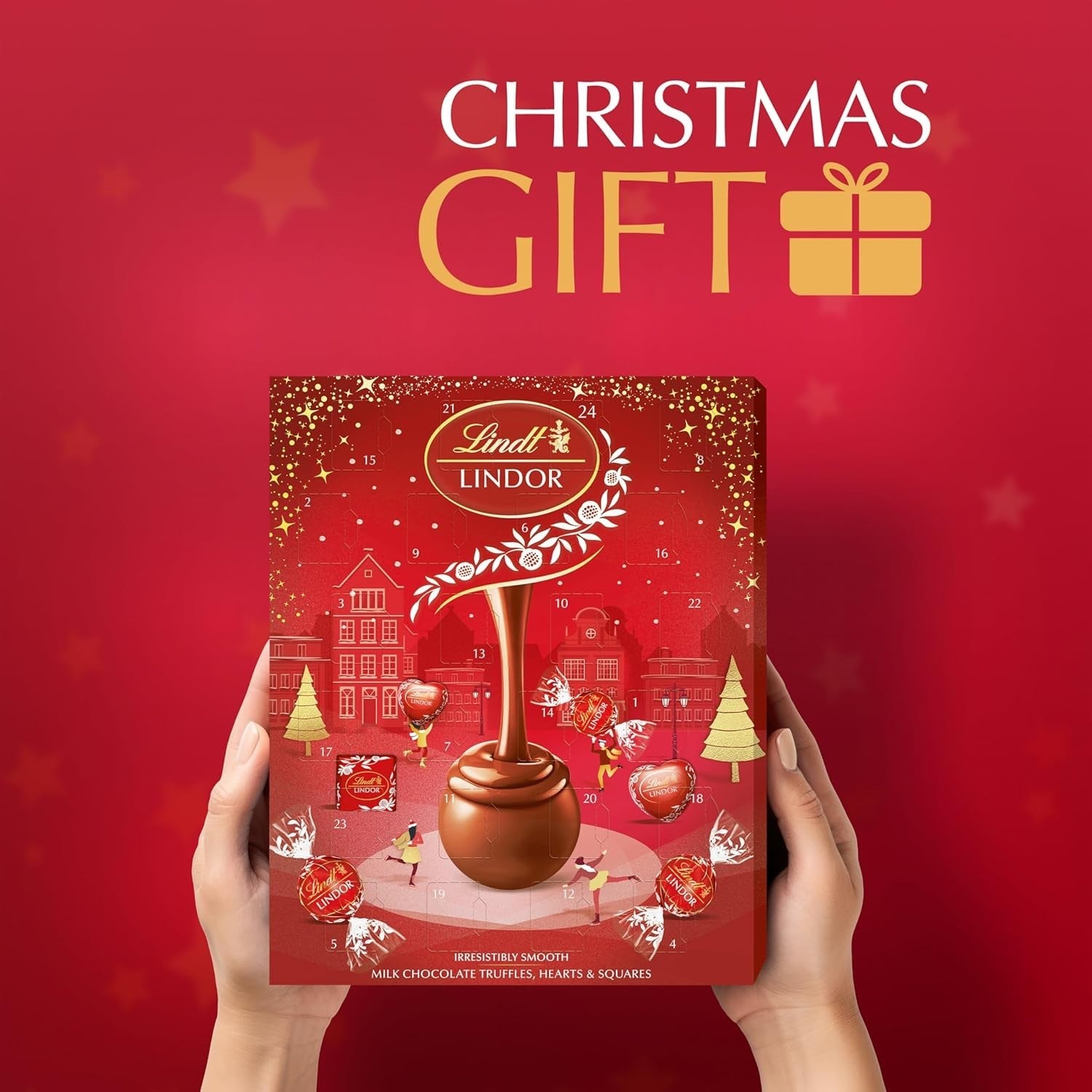 Lindt Lindor Milk Chocolate Advent Calendar 300g | Christmas Gift Box by Lindt