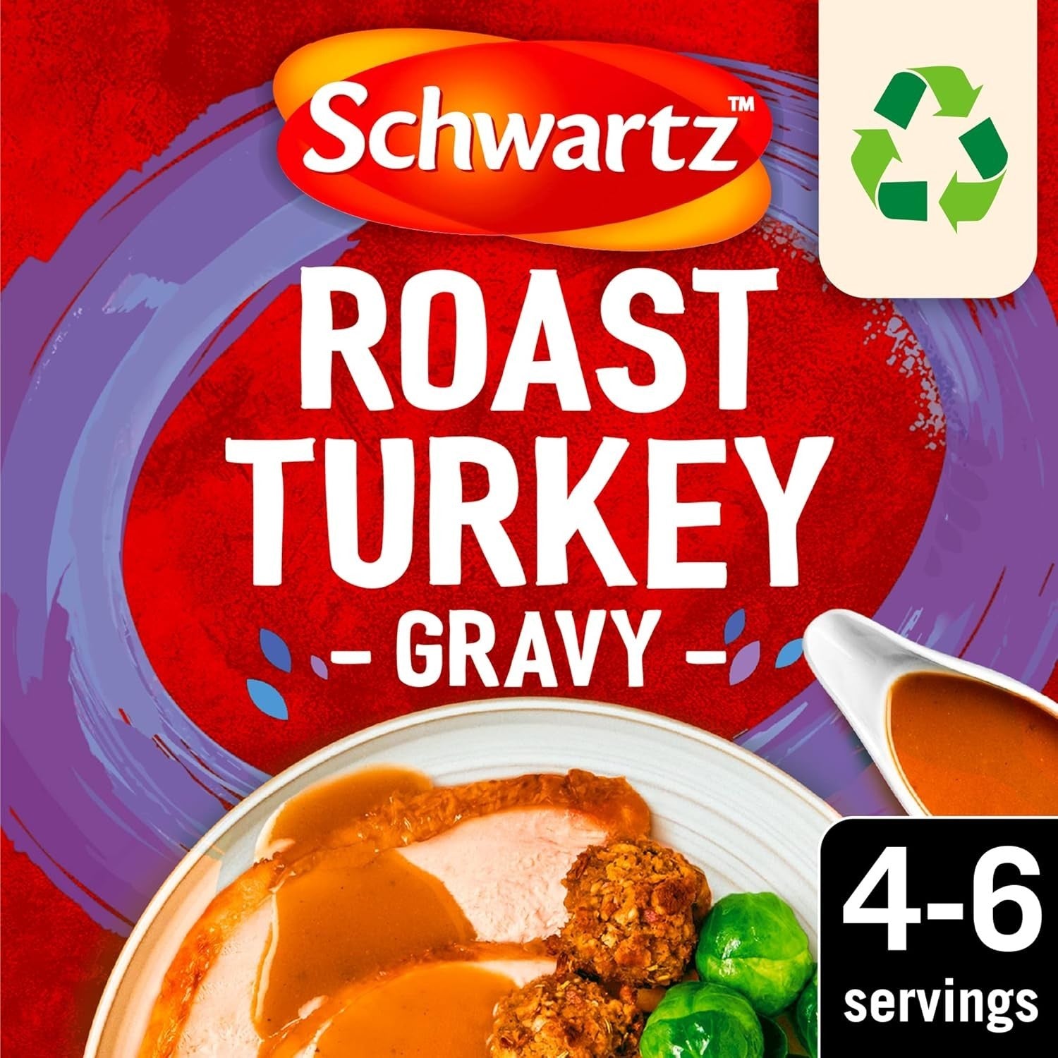 Schwartz Roast Turkey Gravy Mix 25g Pack of 6 | Classic Flavour Gravy Sauce UK by Schwartz