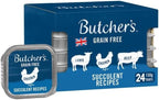 Butcher's Grain Free Hypoallergenic Adult Dog Food Lamb Chicken Beef Trays 150g by Butcher 's