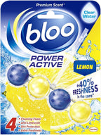 Bloo Power Active Toilet Rim Block Lemon 50g x10 | Fresh Clean Hygienic Toilet by Bloo