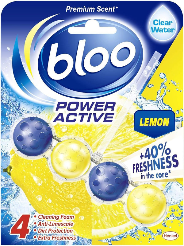 Bloo Power Active Toilet Rim Block Lemon 50g X10 Fresh