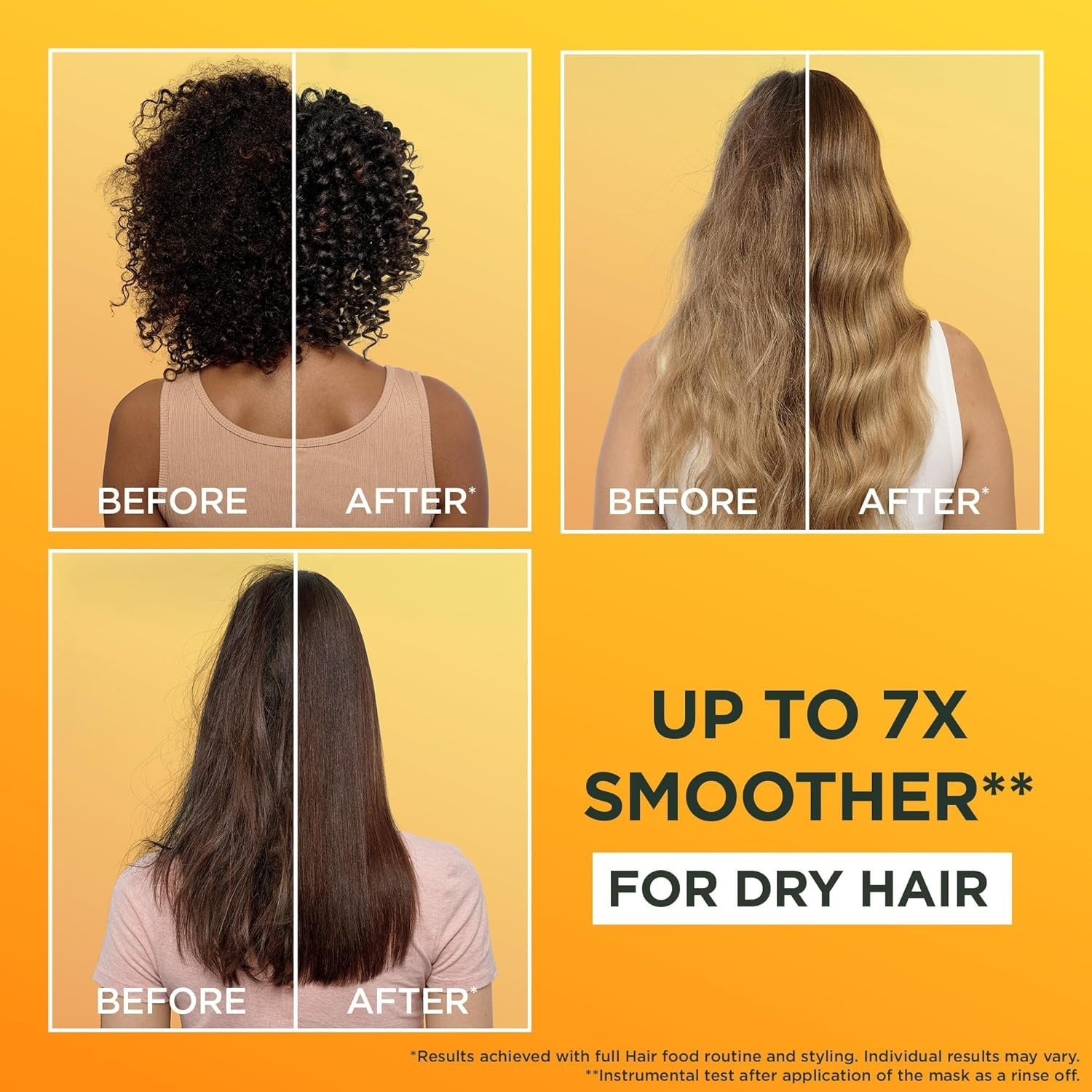 Garnier Banana Hair Food Set | Shampoo Conditioner Mask for Dry Damaged Hair by Garnier