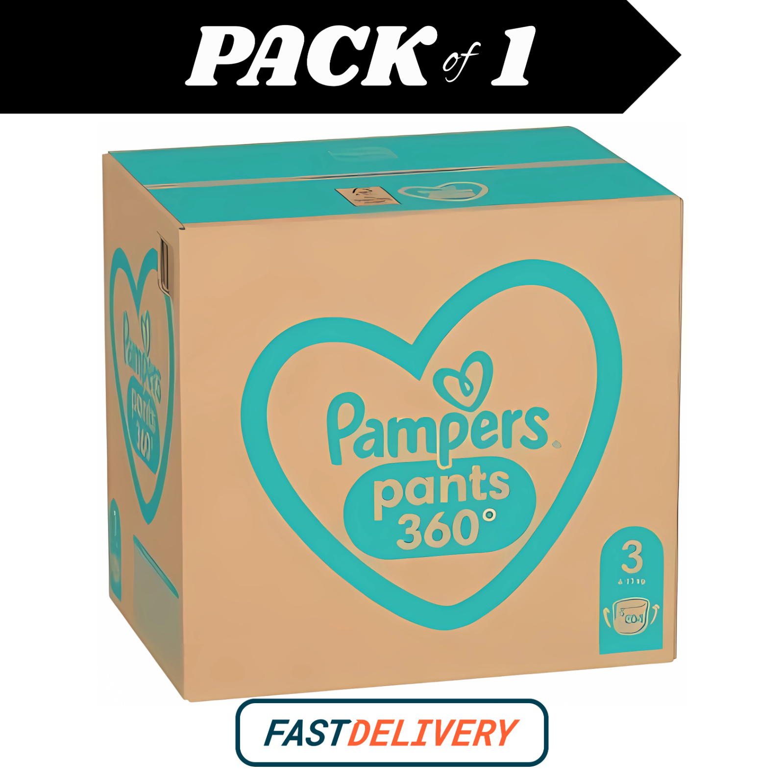 Pampers Pants Size 3 (6-11kg) 204 Diapers Stop & Protect Leak Guard Baby Nappies by Pampers
