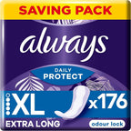 Always Dailies Extra Protect Panty Liners Long Plus 176 by Always