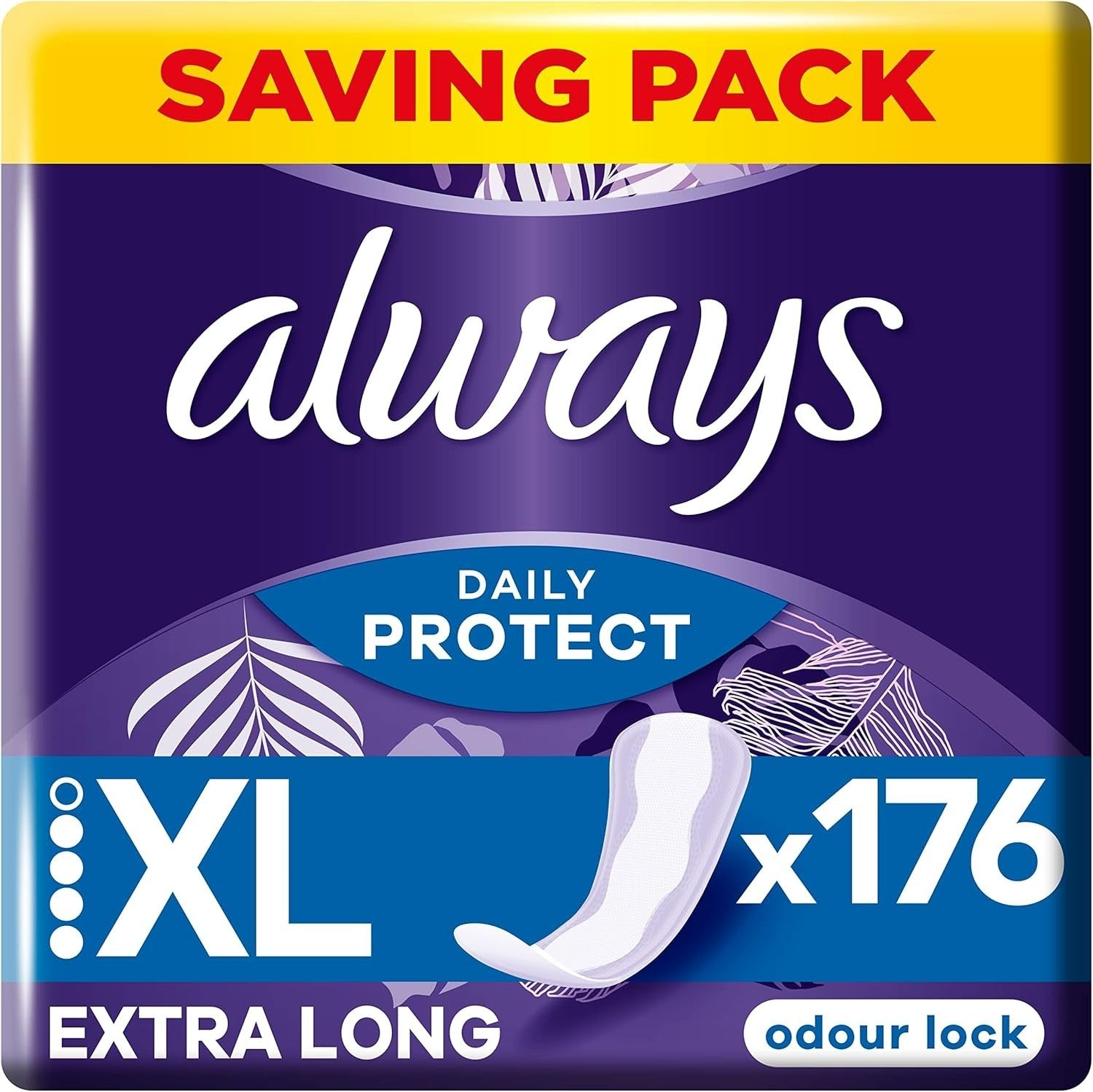 Always Dailies Extra Protect Panty Liners Long Plus 176 by Always
