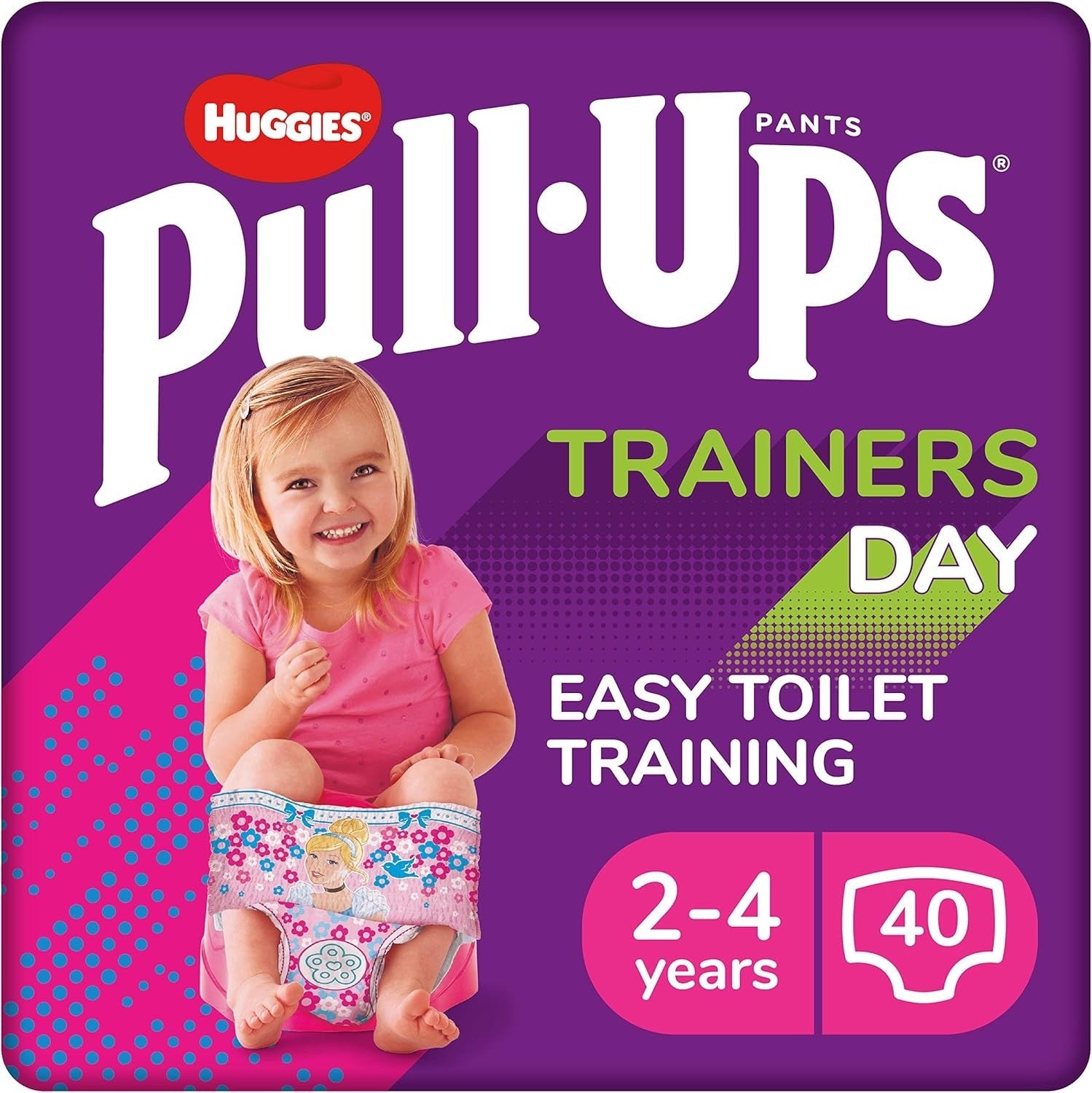 Huggies Pull-Ups Girls Day Pants Size 6-7 (2-4 Years) 40 Nappy Trainers by Huggies