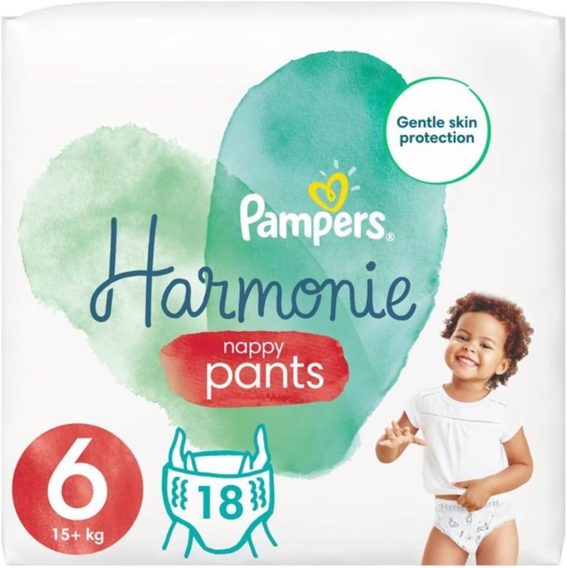 Pampers Harmonie Nappy Pants Size 6 Essential Pack 18 Pants 15kg+ Baby Diapers by Pampers