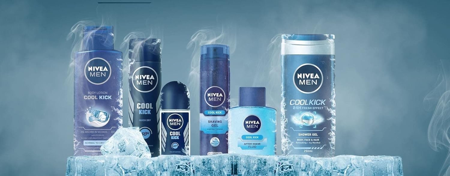 NIVEA MEN Cool Kick Deodorant Spray 200ml x6 – Antiperspirant, Fresh & Cool Care by Nivea Men