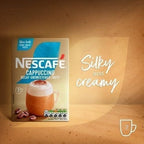 NESCAFÉ Decaf Cappuccino Unsweetened Sachets 7x8 Packs Total 56 Coffee Sachets by NESCAFÉ