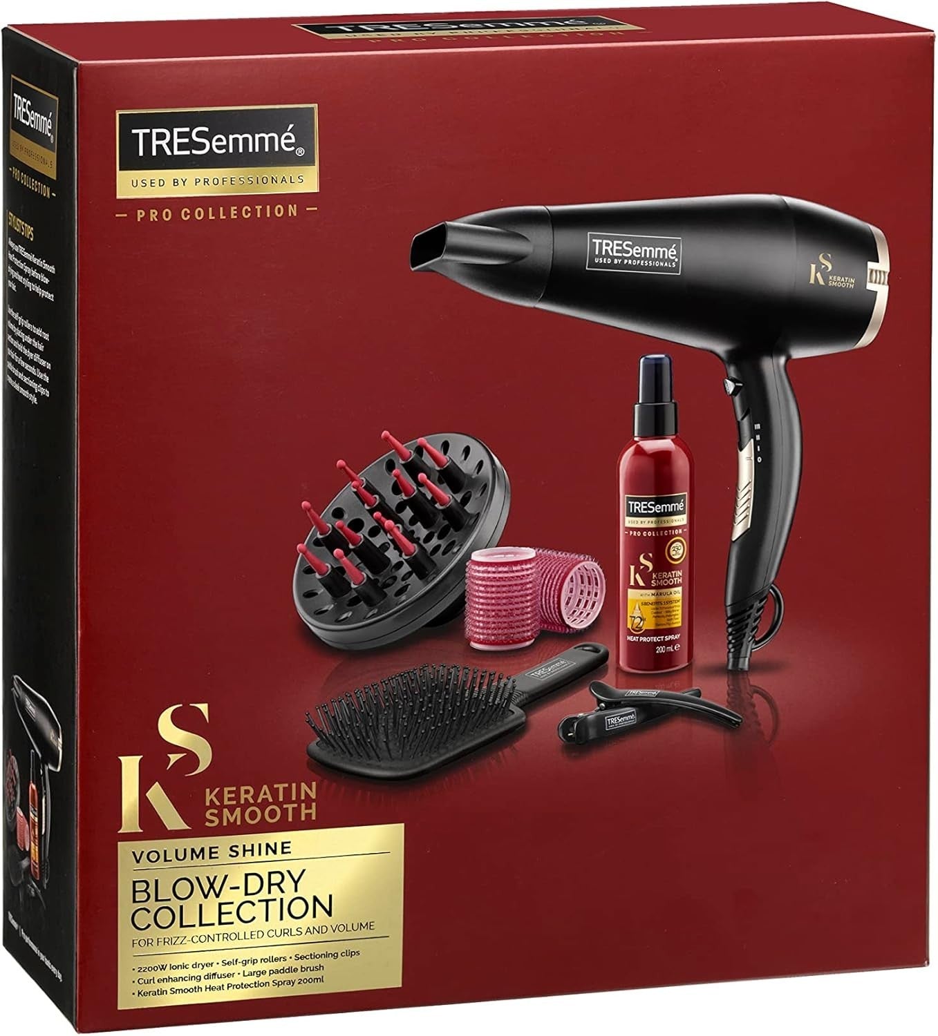 TRESemme Keratin Smooth 2200W Hair Dryer Gift Set with Diffuser & Brush 5543BU by TRESemmé